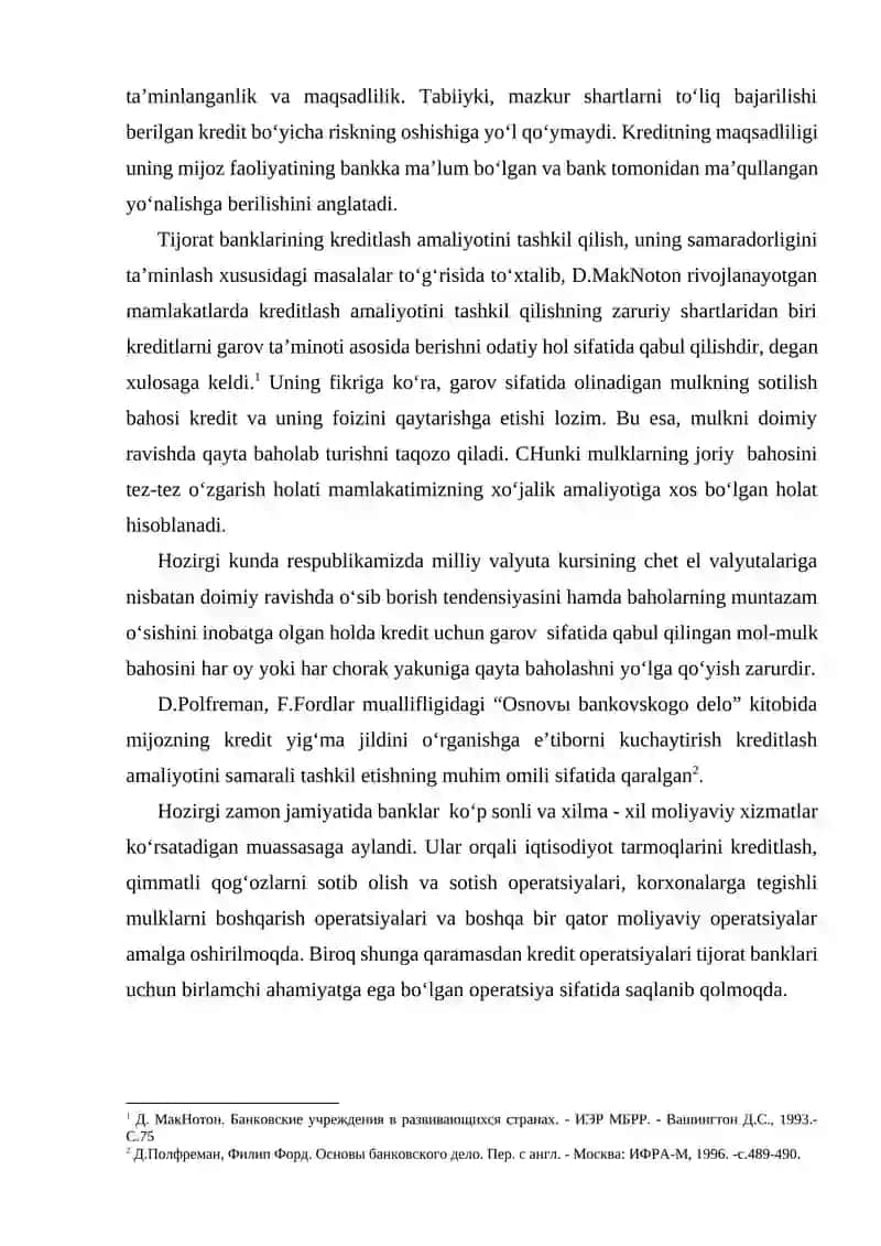 Kreditni ta’minlanganlik tahlili 4