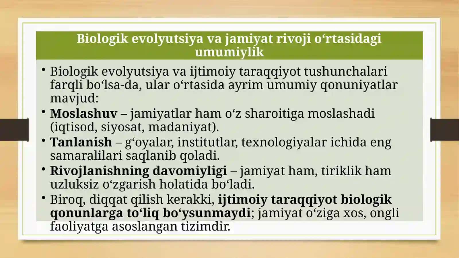 Evolyutsion ta’limot va jamiyat 4
