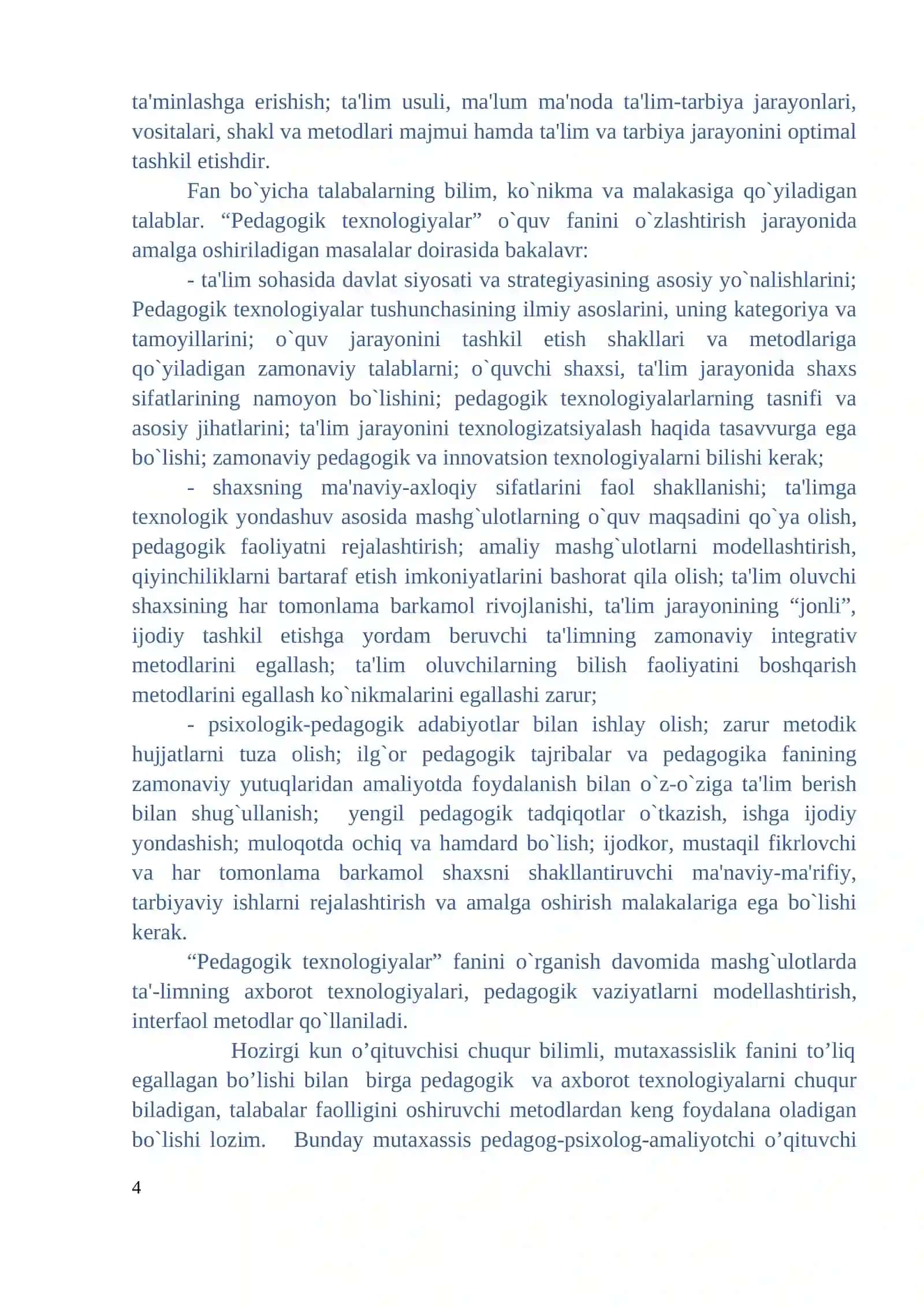 Pedagogik texnologiyalar metodik qoʻllanma 4