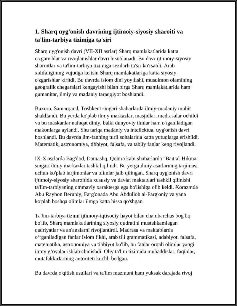 SHARQ UYG‘ONISH DAVRIDA TA’LIM-TARBIYA VA PEDAGOGIK FIKRLAR TARAQQIYOTI 4