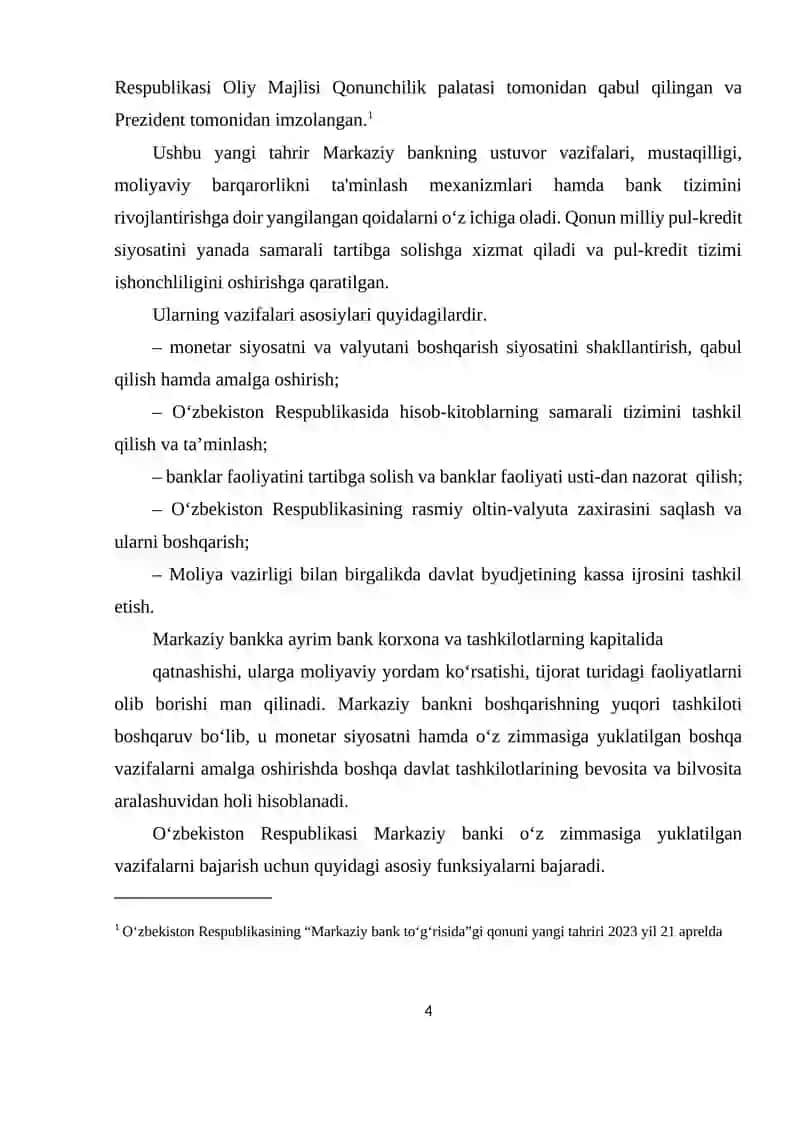 MILLIY VALYUTA KURSI VA UNGA TAʼSIR ETUVCHI OMILLAR 4