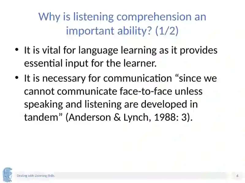 Listening comprehension 4