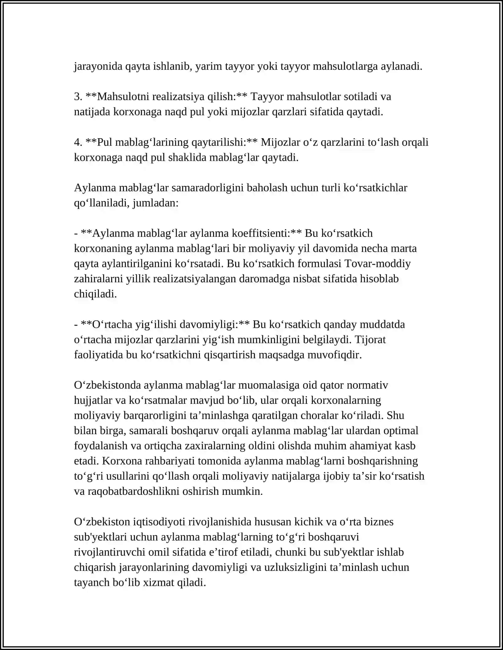AYLANMA MABLAGʻLAR KOʻRSATKICHLARI STATISTIKASI 4