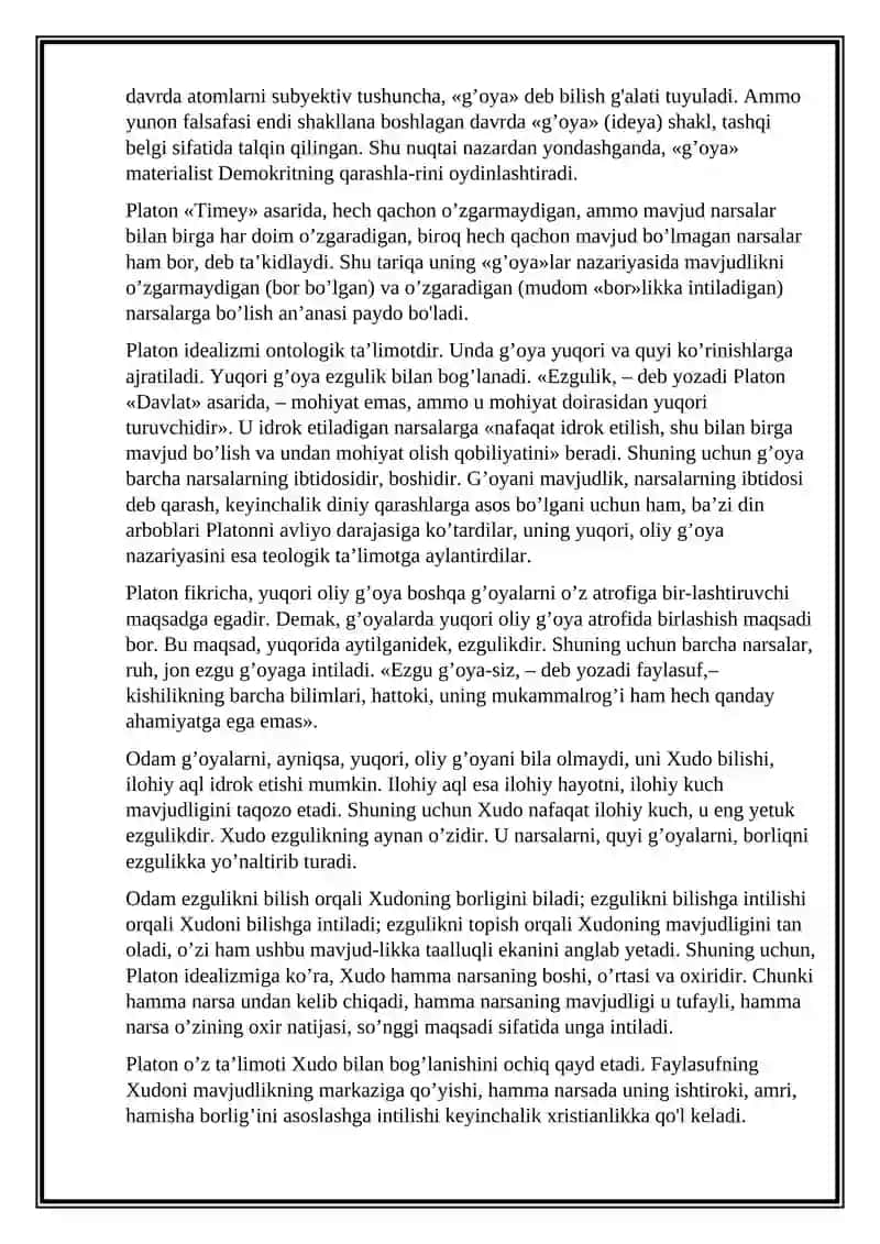Aflotun (Platon)ning falsafiy qarashlari 4