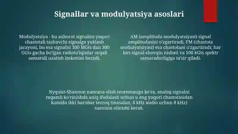 Telekommunikatsiya texnologiyalari asoslari 4