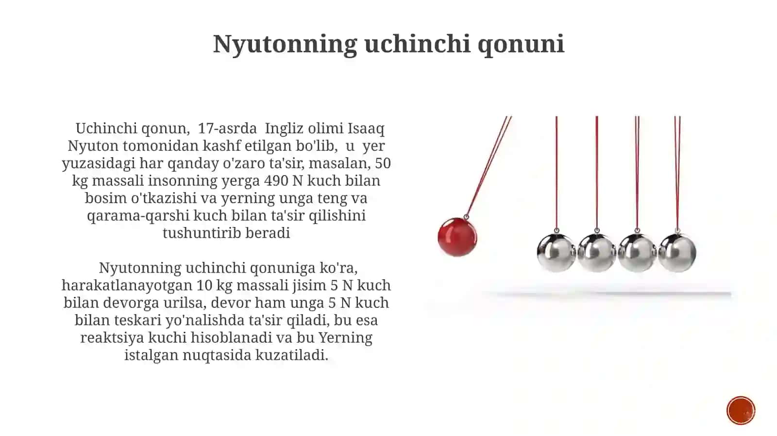 Dinamika.Umumlashganqonunlar.Nyutonqonunlarivaularningqoʻllanishi 4