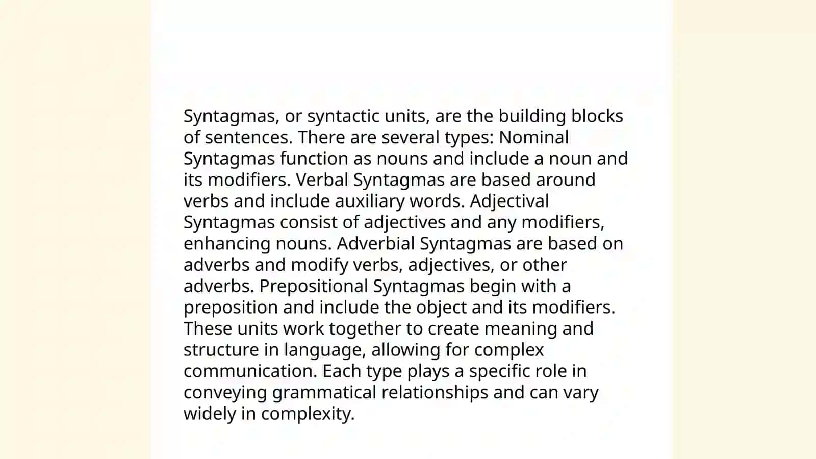 Syntagmas and their usage 4