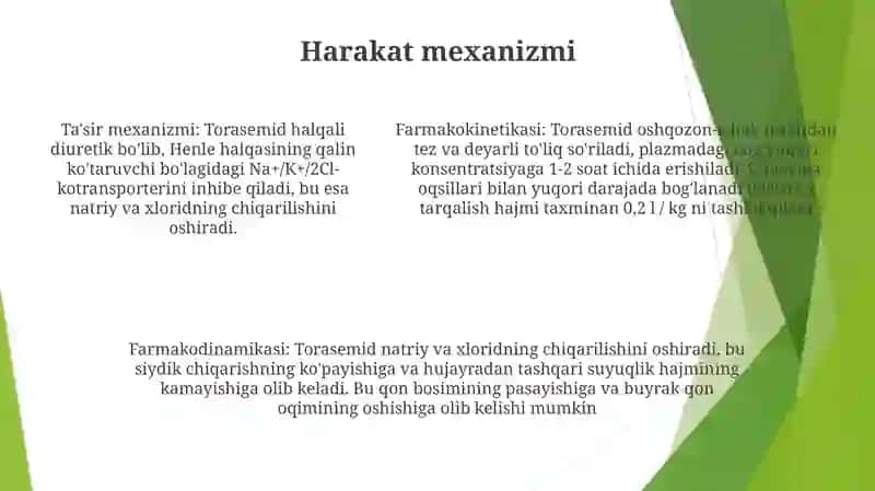 Torasemid Preparatining Farmakodinamikasi 4