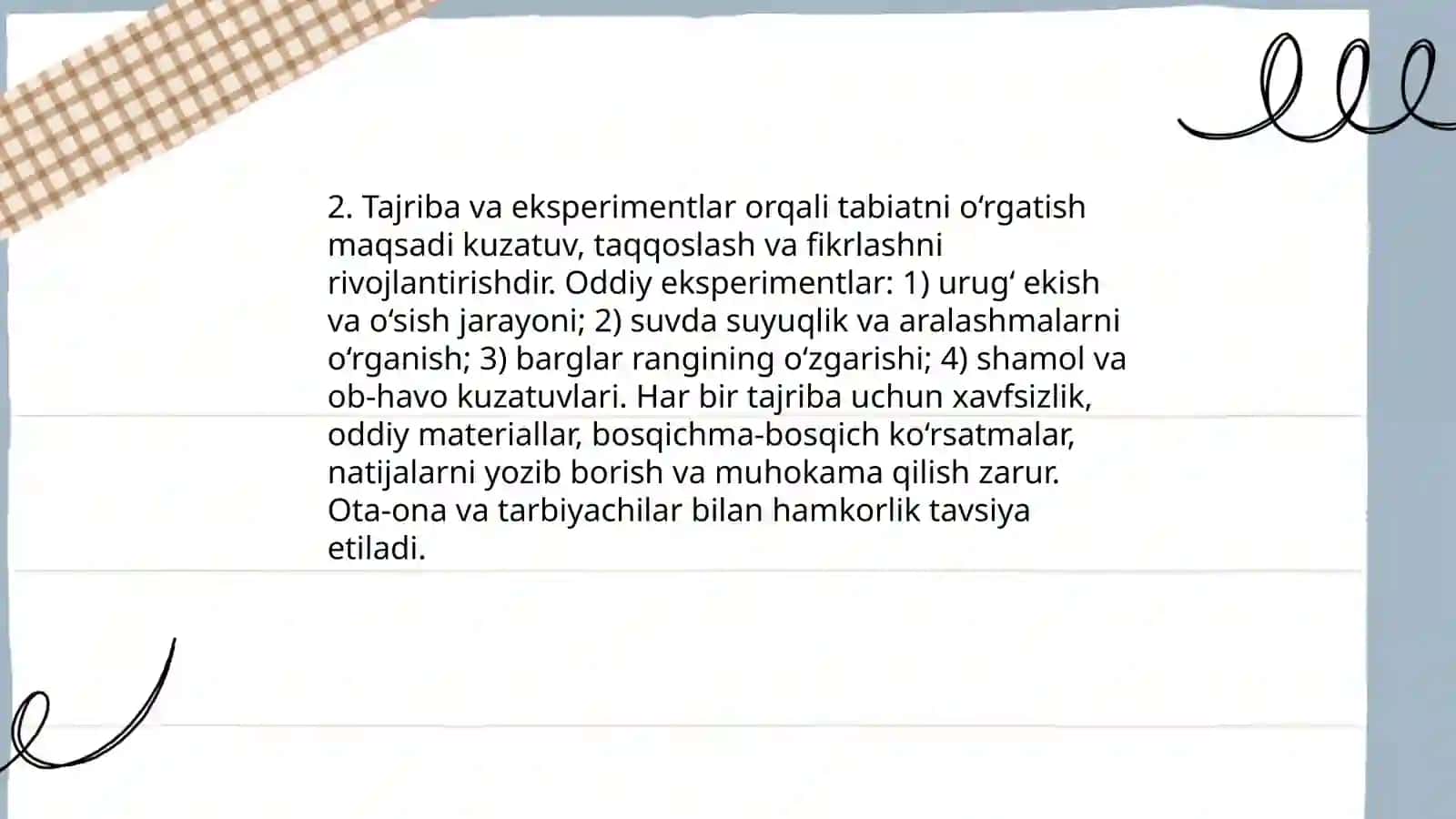 Tabiatga sayr va kuzatuvlar 4