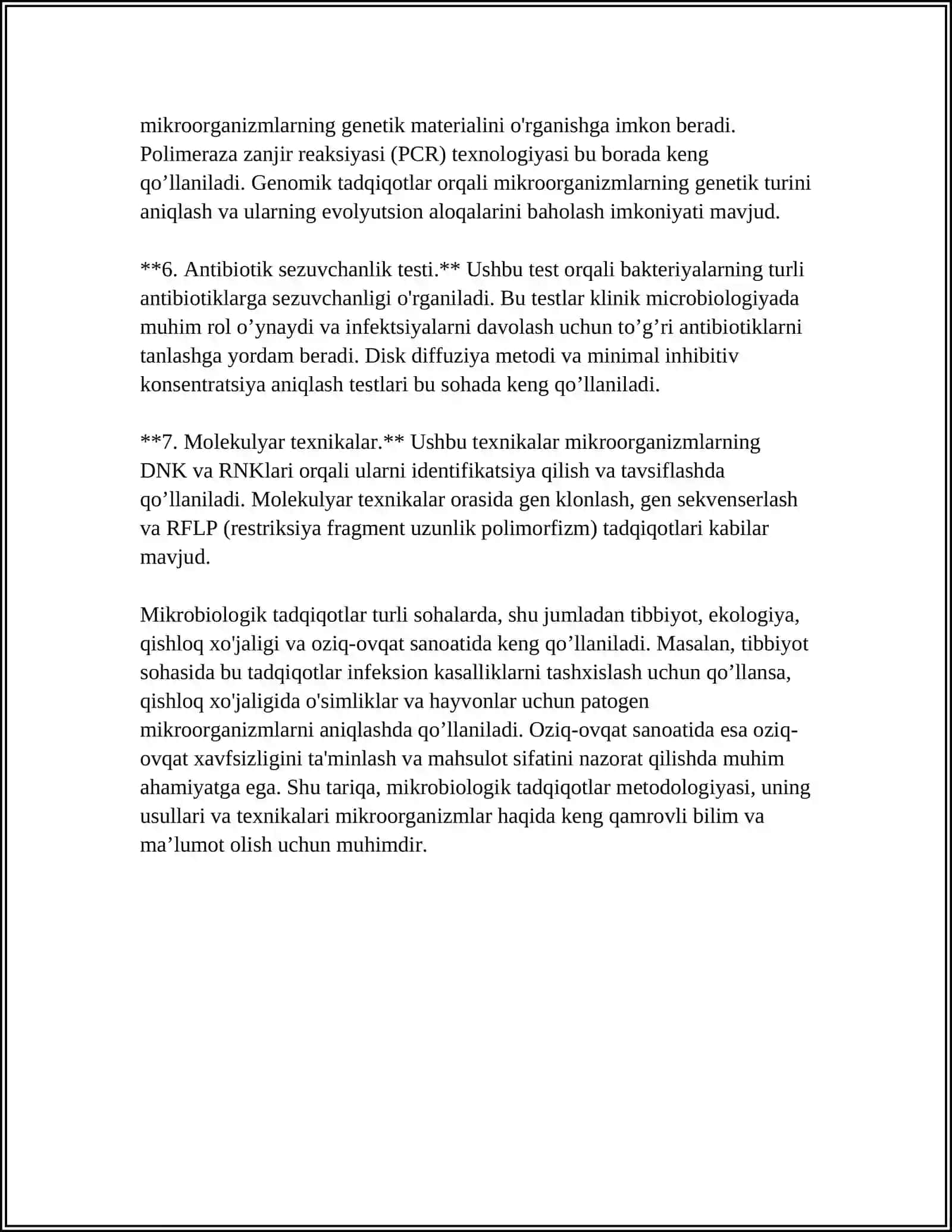 MIKROBIOLOGIK TADQIQOTLARNING ASOSIY USLUBLARI 4