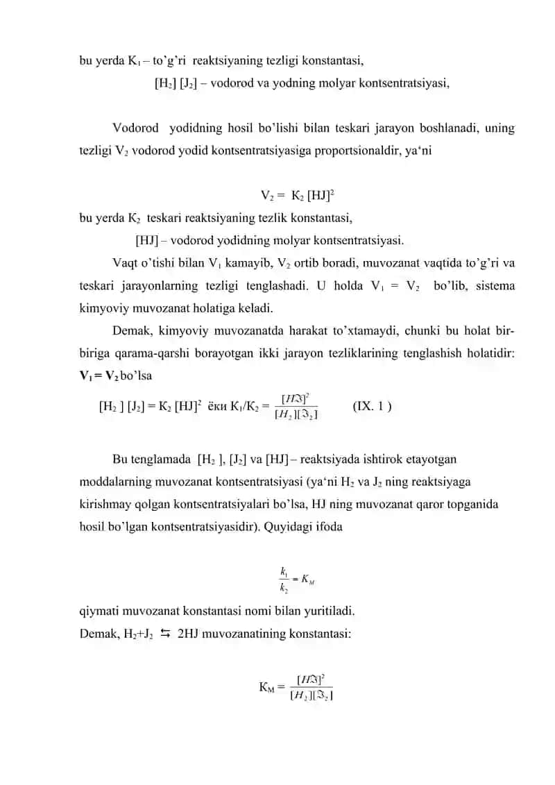Kimyoviy muvozanat 4