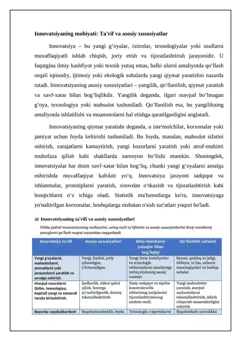 Innovatsiya yangi ilmiy texnik yutuqlardan foydalanish usuli sifatida 4