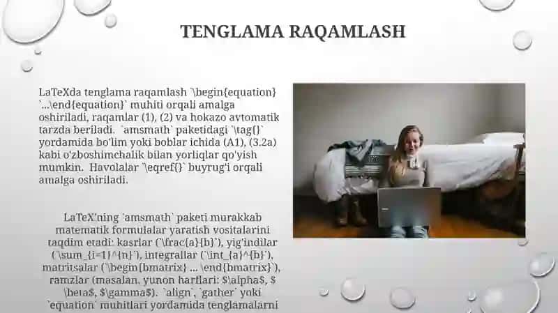 LaTex dasturida matematik formulalari bilan ishlash 4