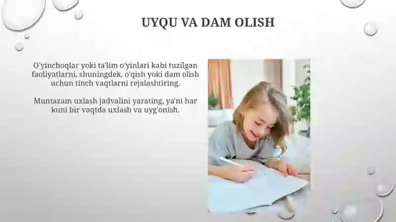 Ilk yoshdagi bolalar kun tartibini toʻgri rejalashtirish 4