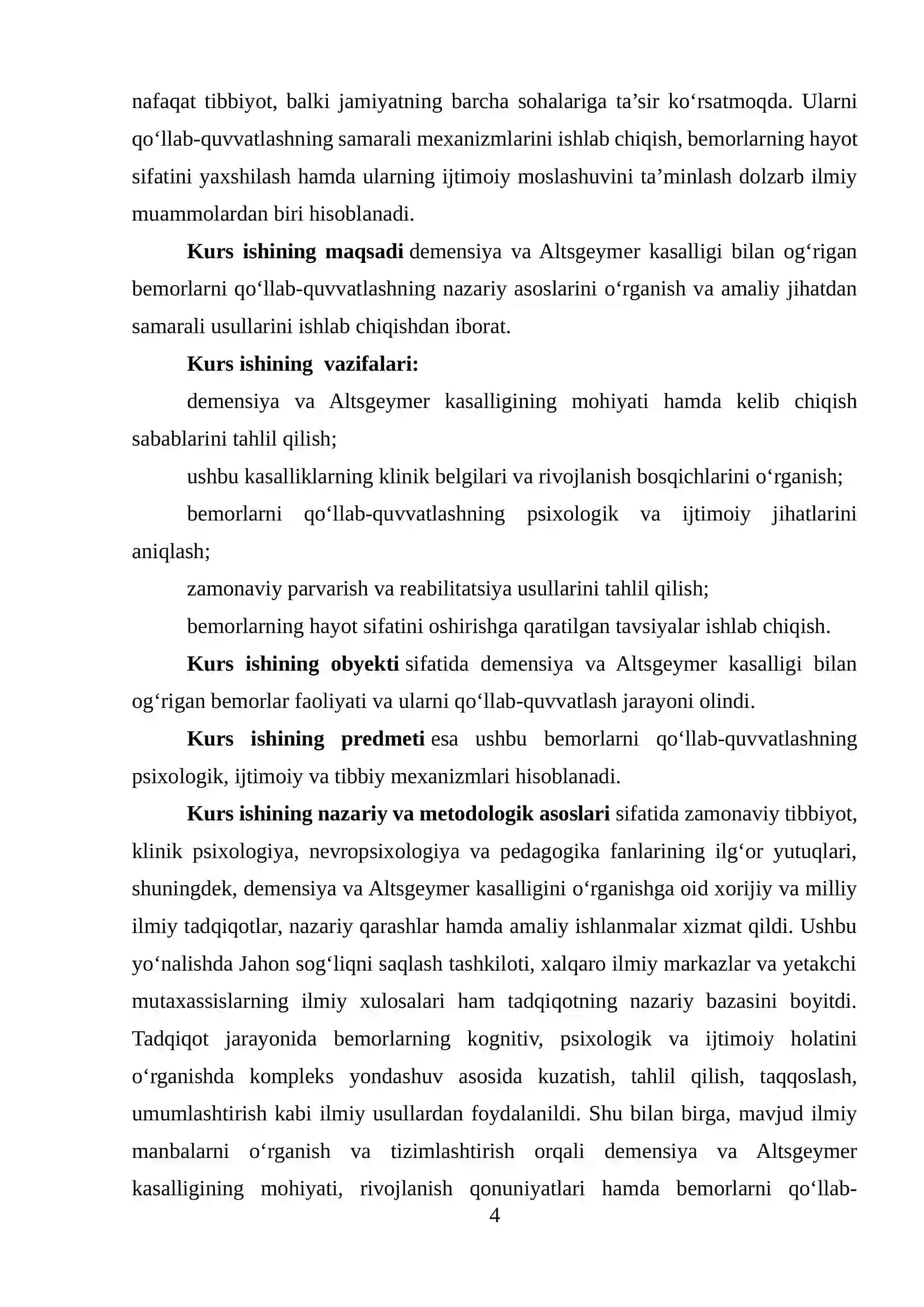 Demensiya va Altsgeymer kasalligi bilan og‘rigan bemorlarni qo‘llab-quvvatlash 4