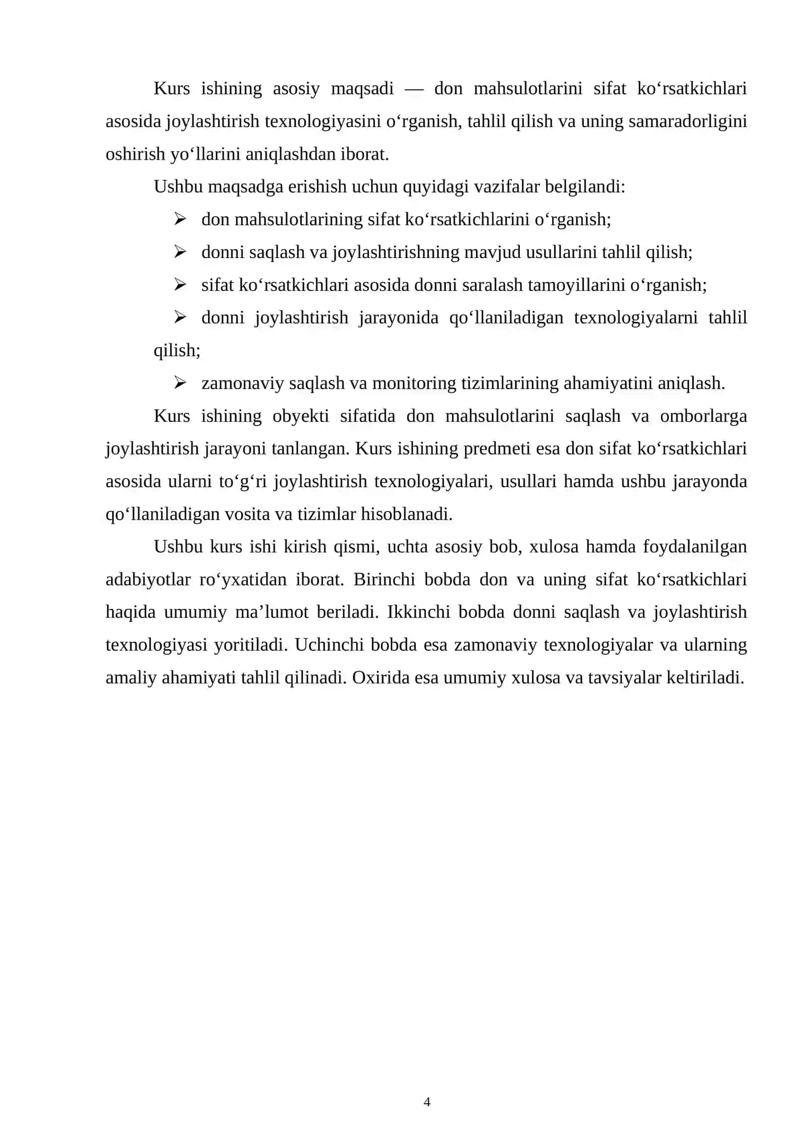 Don sifat ko'rsatkichlari bo'yicha joylashtirish texnoogiyasi 4