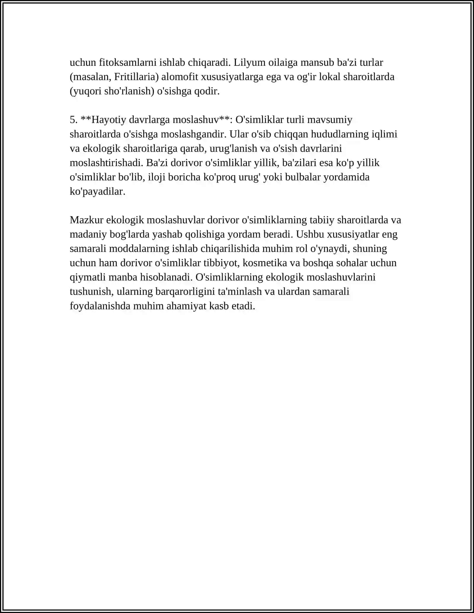 Dorivor O'simliklarning Geografik Areali 4