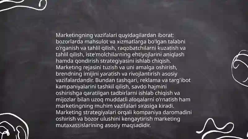 Marketingning asosiy tamoyillari, vazifalari, funksiyalari va turlari 4