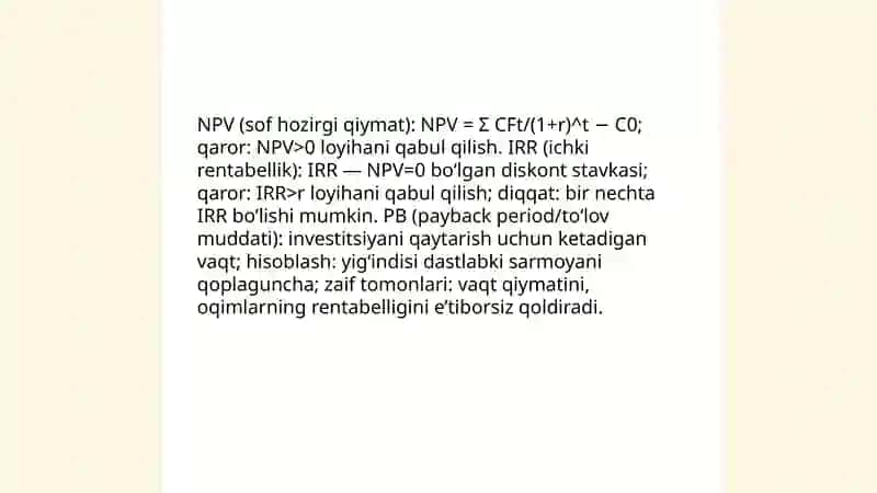 Boshqaruvda moliyaviy va investitsion qarorlar 4