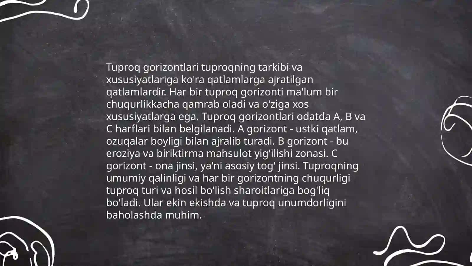 Tuproq profilining shakllanishi va morfologik belgilari 4