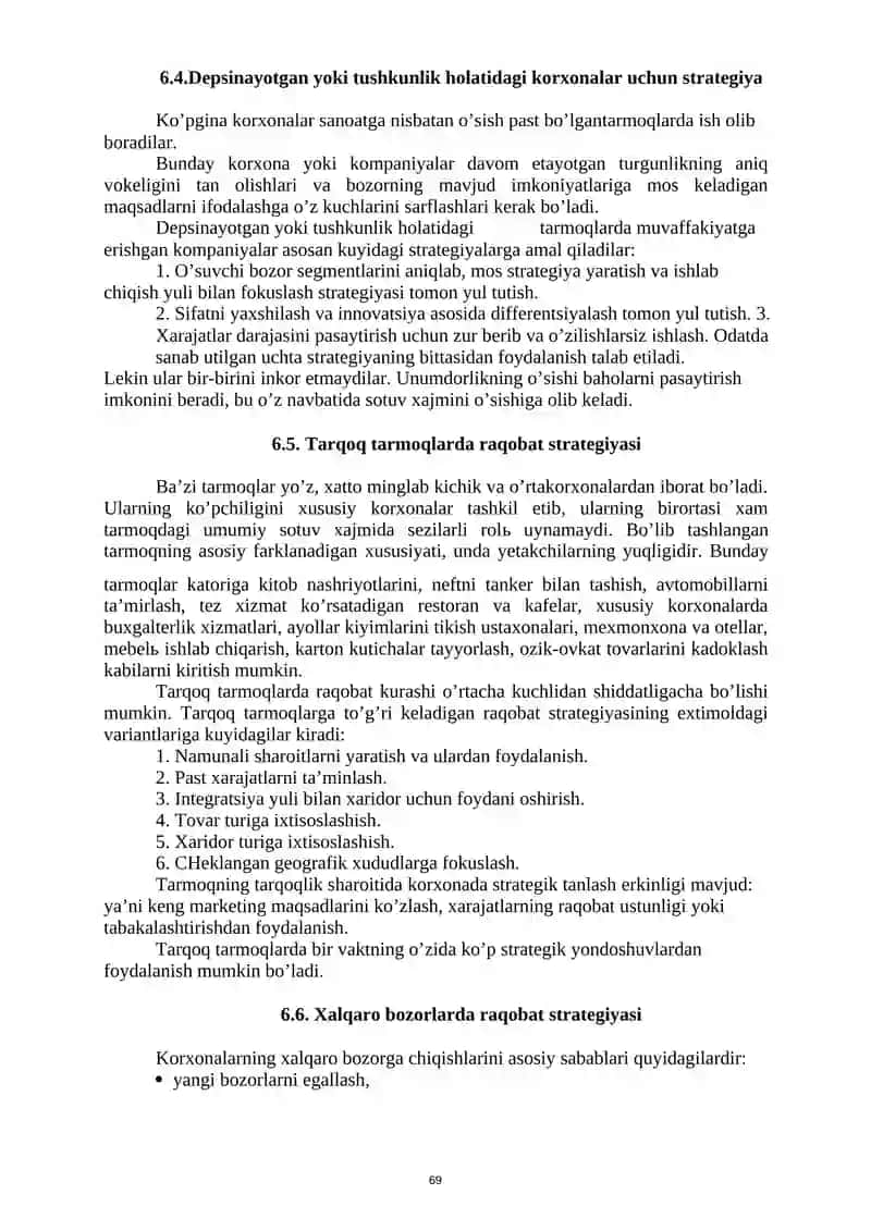 Marketing strategiyasini mavjud vaziyatga moslashtirish 4