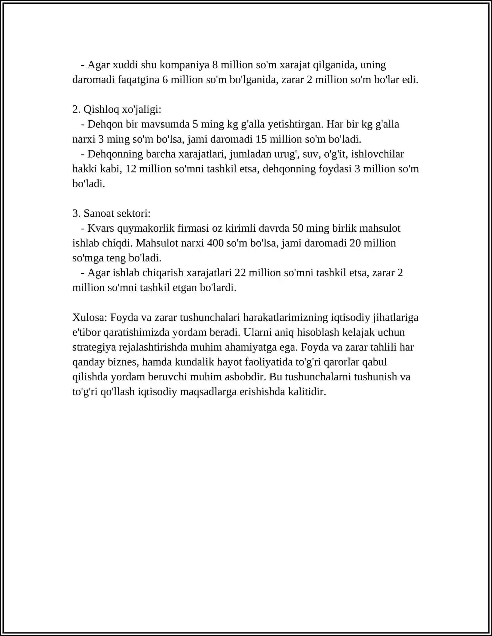 BHXS (IAS) 33.”BIR AKSIYAGA TO’G’RI KELADIGAN FOYDA” 4