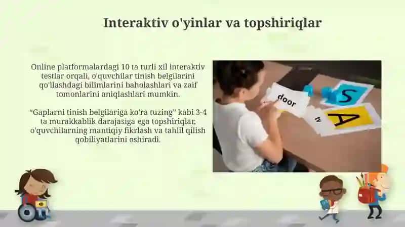 Punktuatsion savodxonlik ustida ishlash usullari 4
