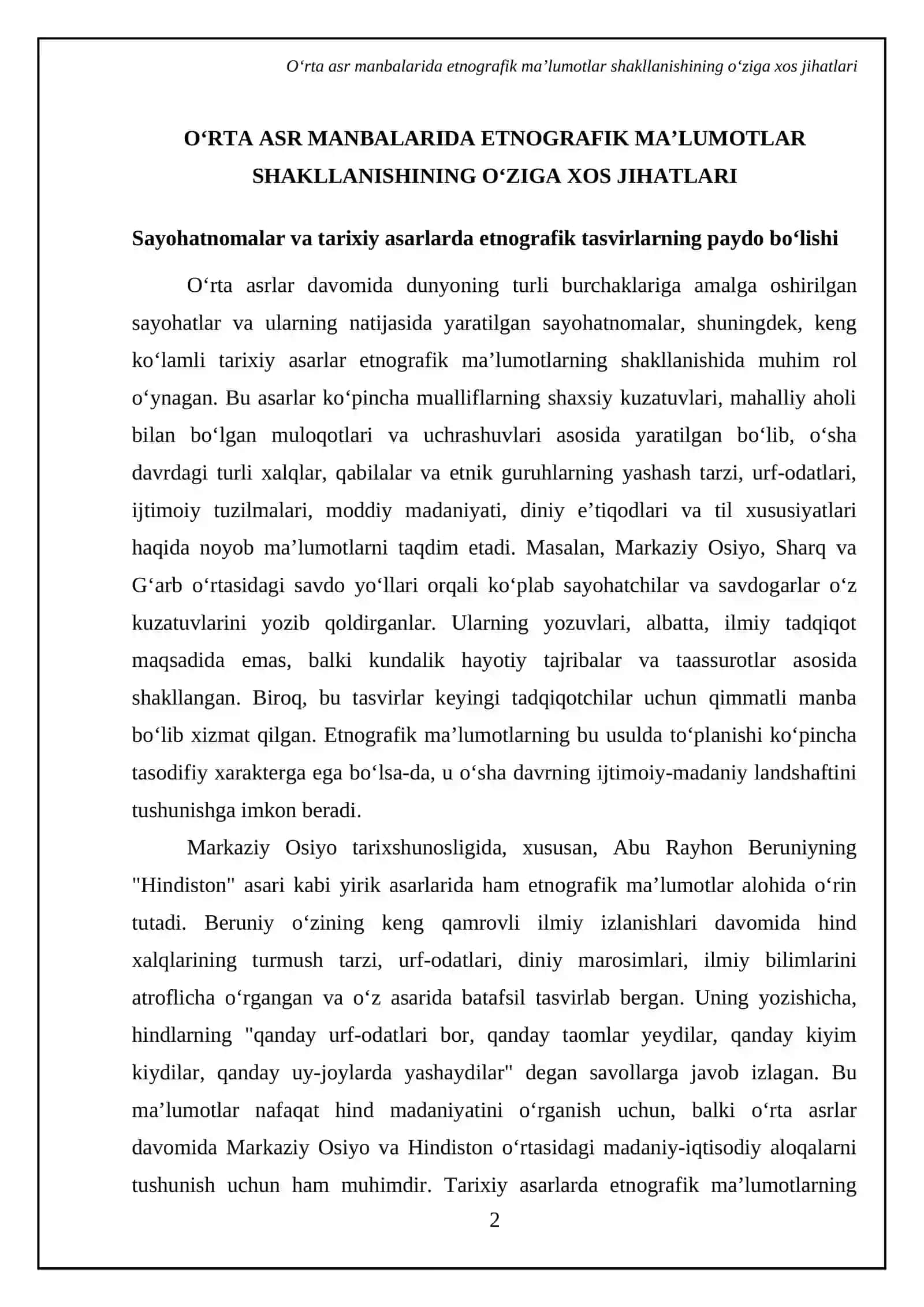 Oʻrta asrlarda etnografik maʼlumotlarning toʻplanishi va olt tarix oʻrtasidagi ahamiyati 4