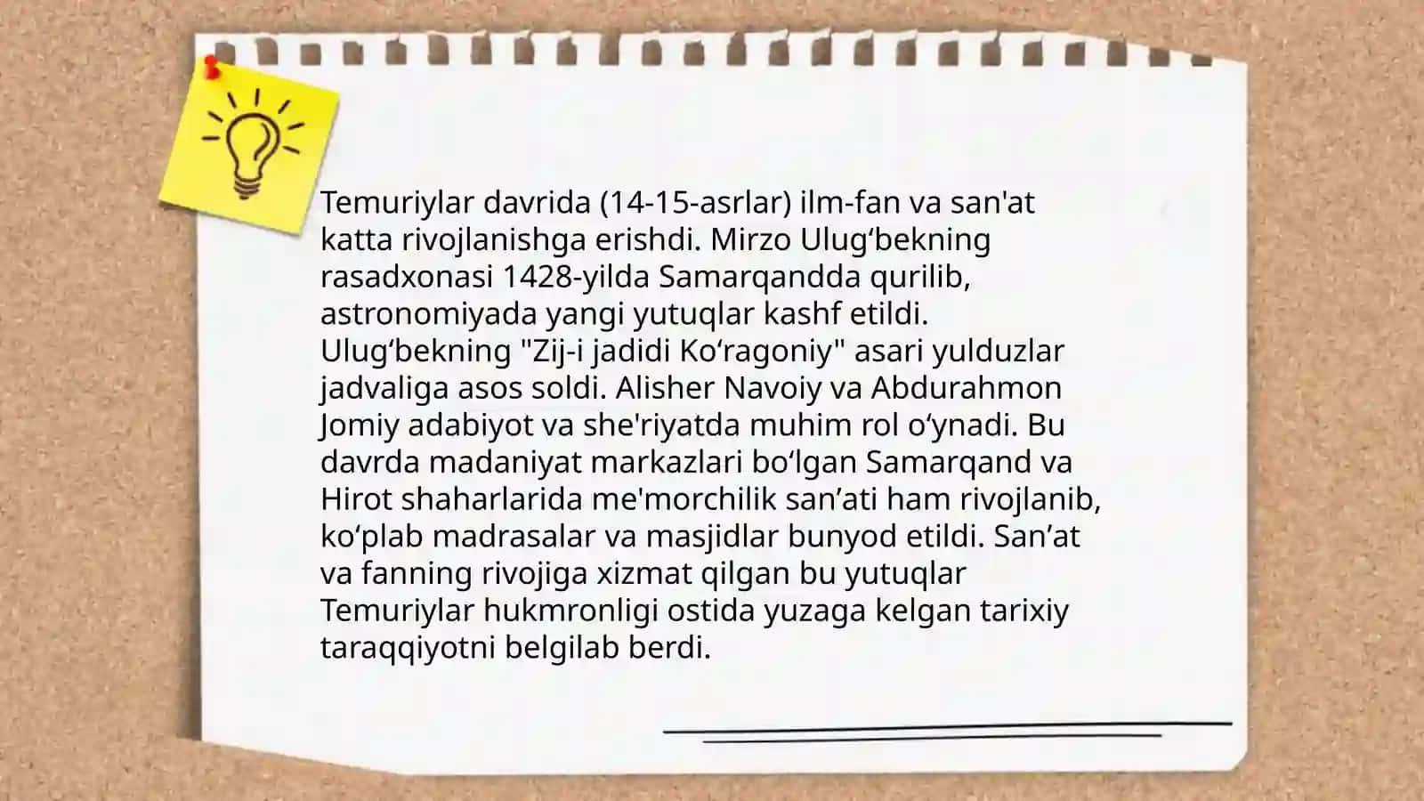 Temuriylar Davrida Ma'naviy Ma'rifiy Yuksalish 4