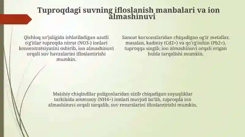 Tuproq suvining ifloslanishi 4
