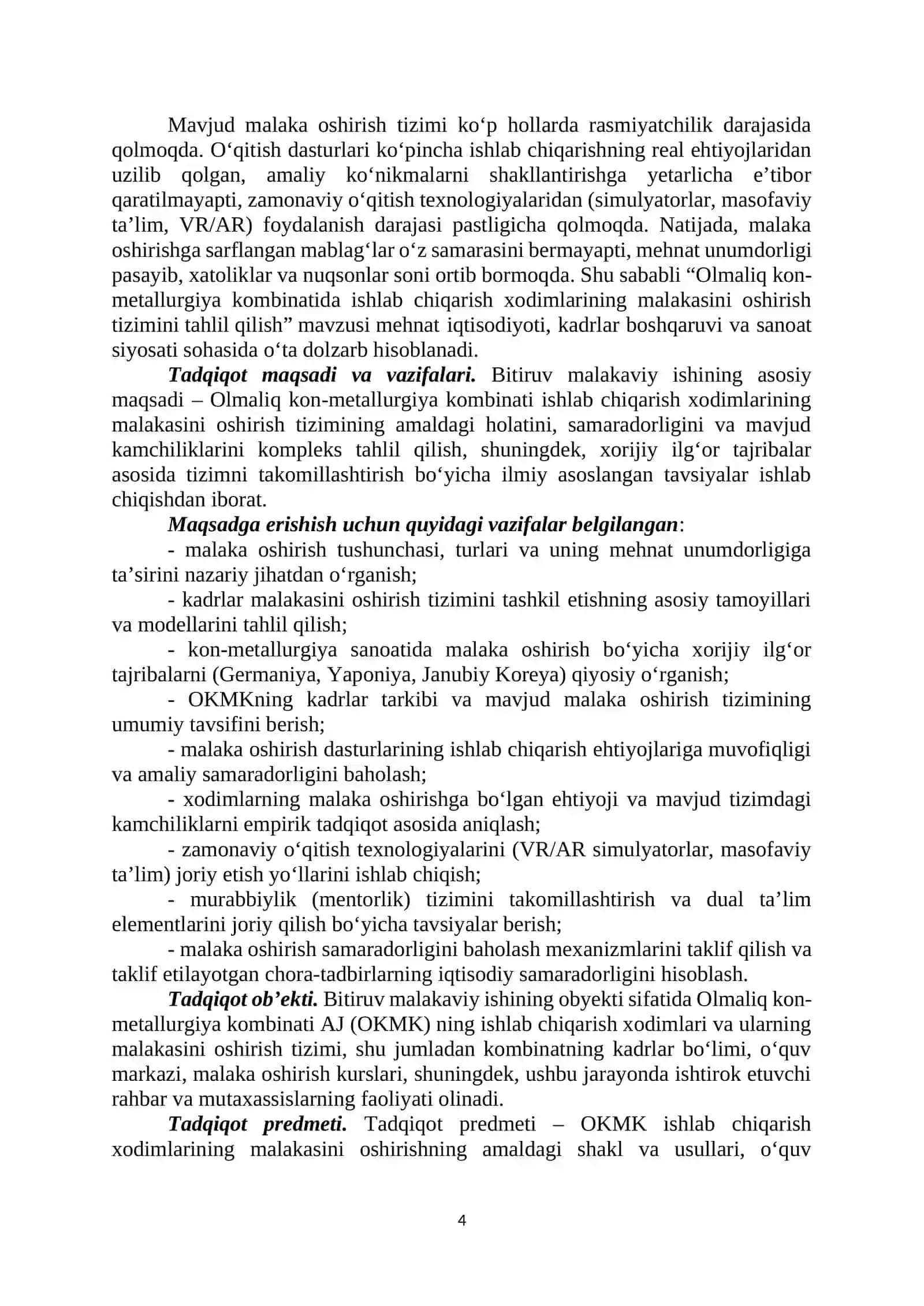 BMI. Hayot faoliyati xavfsizligi fanidan 4