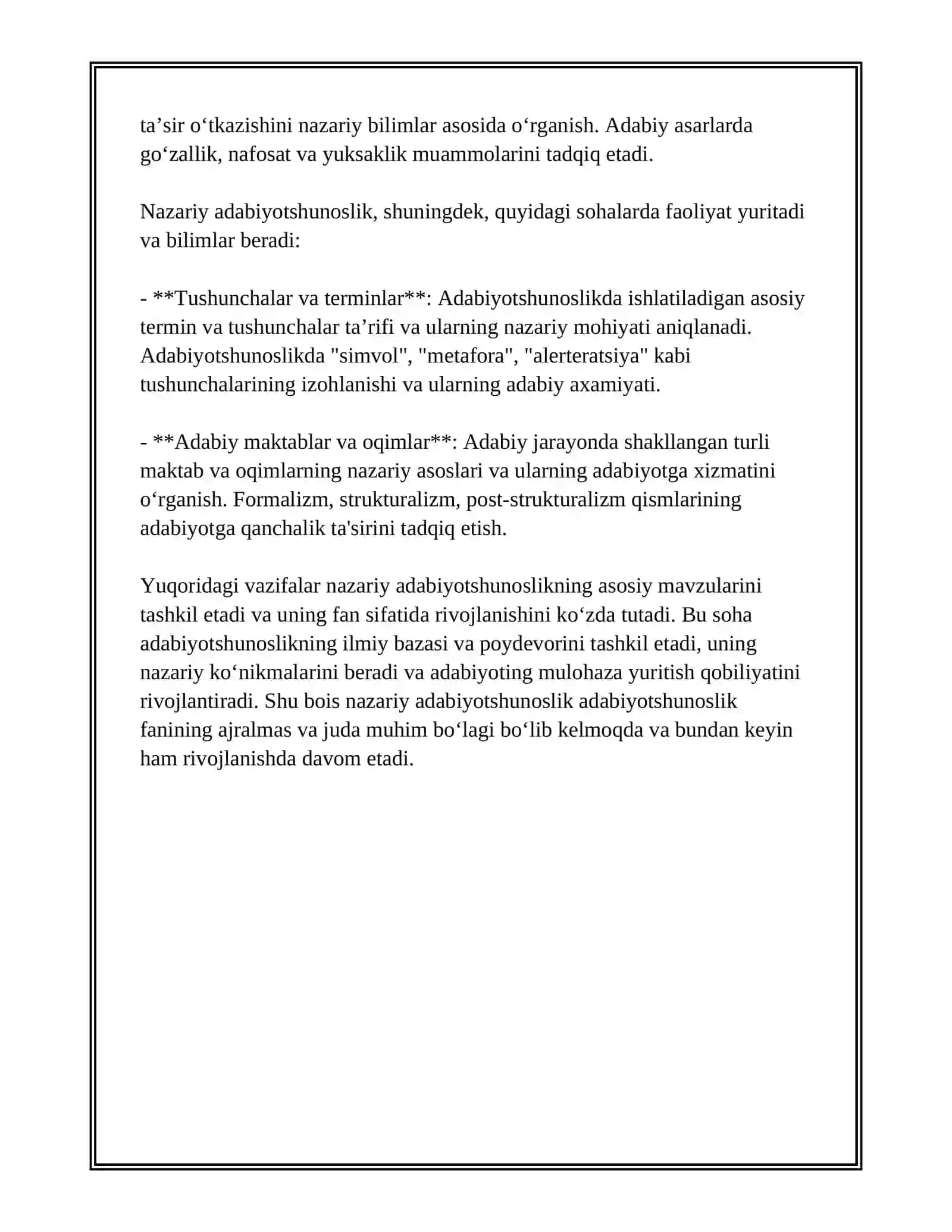Nazariy adabiyotshunoslik 4
