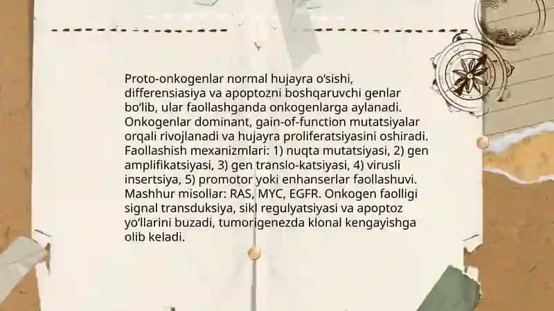 Kanserogenez, unda hujayra onkogenlarning ahamiyati 4