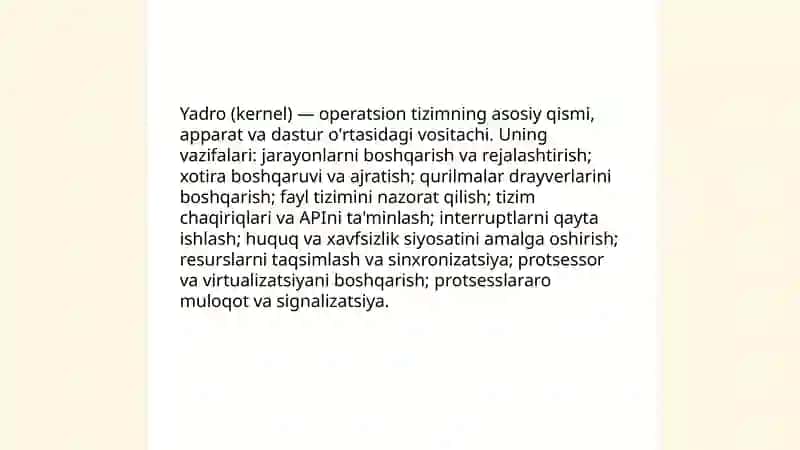 Asosiy (bazaviy) dasturiy ta’minotlar 4