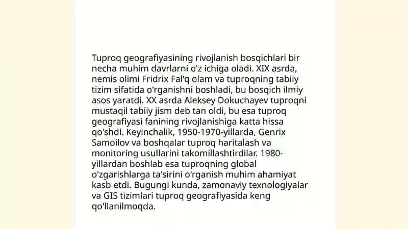 Tuproq Geografiyasi Fanining O'rganilish Tarixi 4