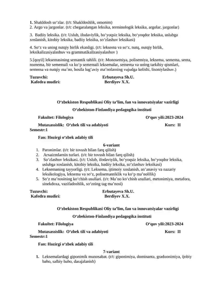 Hozirgi o‘zbek adabiy tili 4