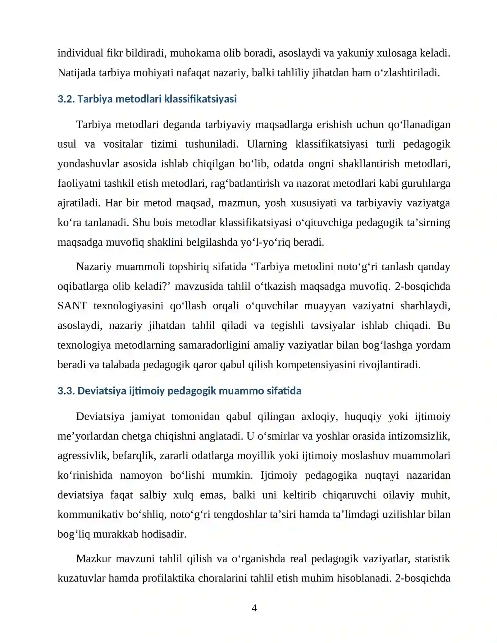 MUSTAQIL TA’LIM TOPSHIRIQLARI 4