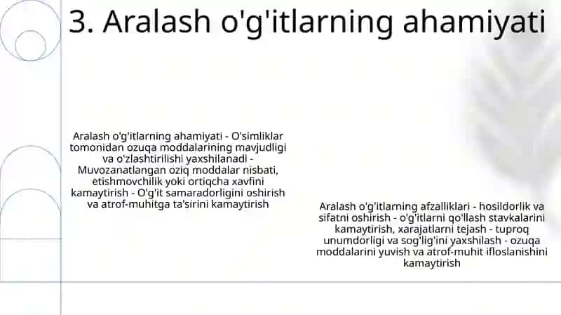 Aralashtirilgan O‘G‘Itlar Va Ularga Qo‘Yiladigan Talablar 4