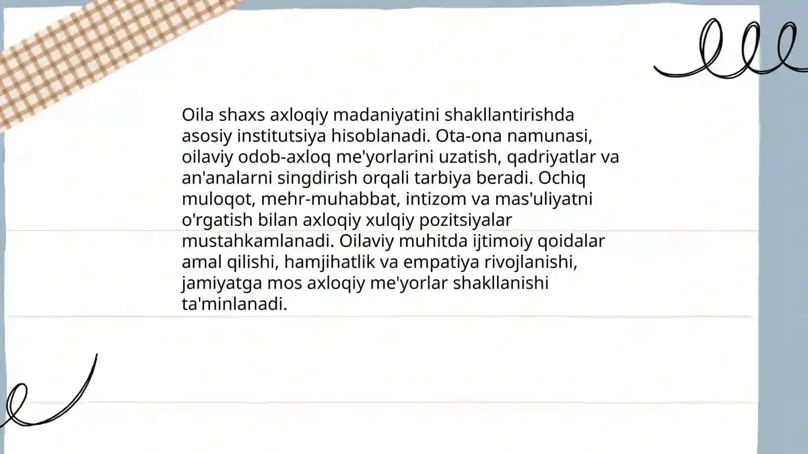 Tarbiya va o'z-o'zini tarbiya qilish 4