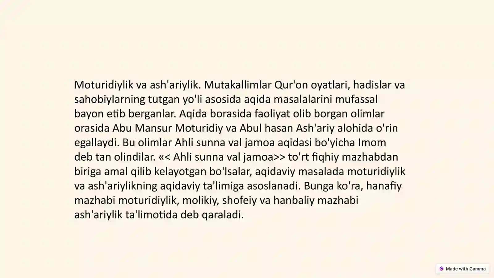 Moturidiylik va Ash'ariylik: Islom Aqidasida Ikki Yo'nalish 4