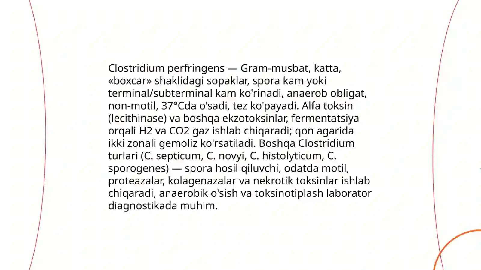 Jarohat infeksiya qoʻzgʻatuvchilari; gazli gangrena, qoqshol kasalliklarini laboratoriya tashxisi 4