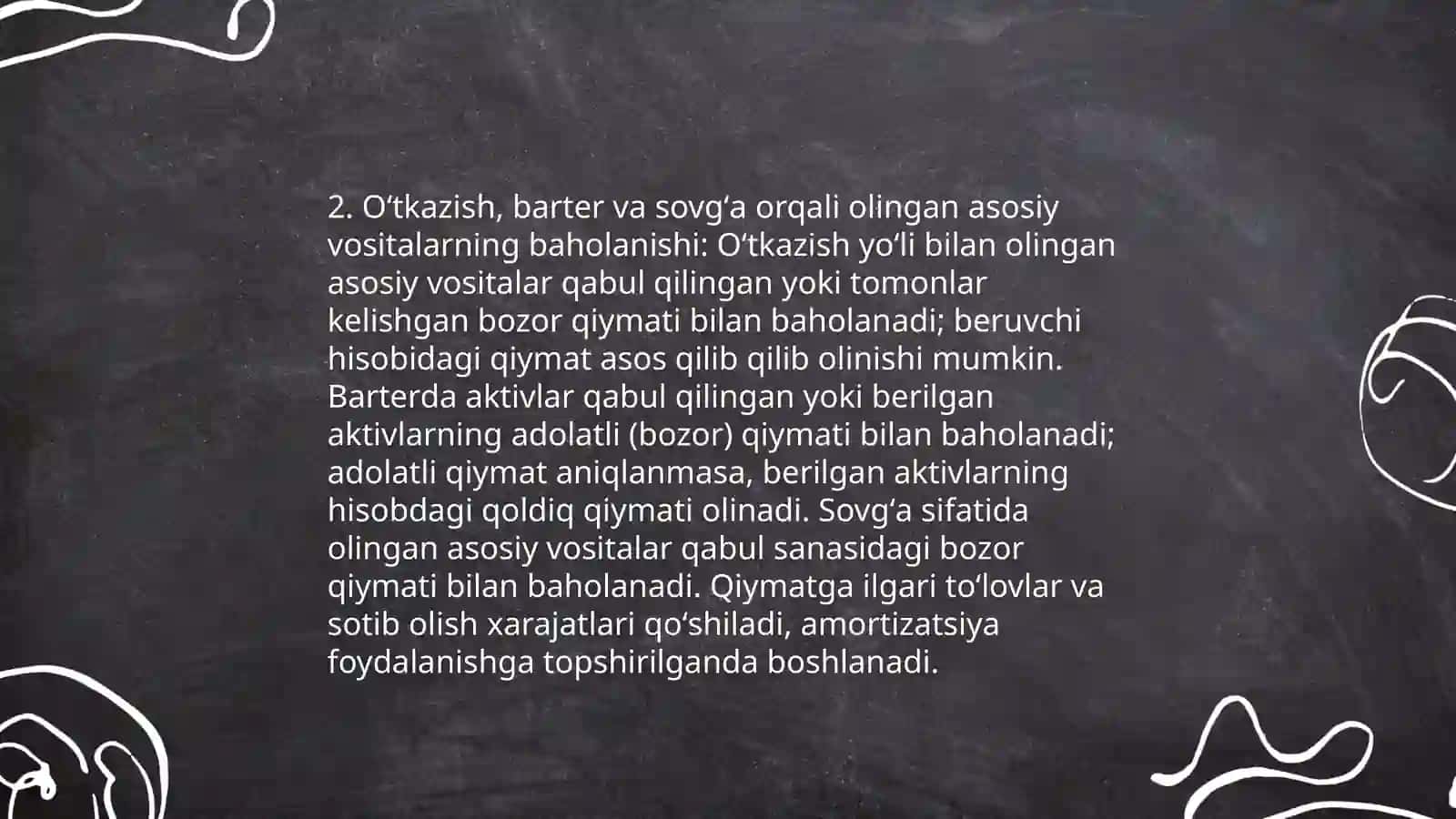 Asosiy vositalarning baholanishi va ularning hisobga olish vazifalari 4