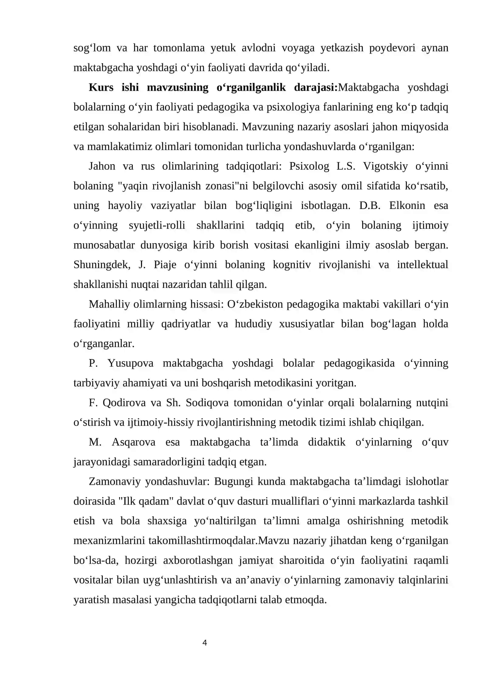 O‘yin bola faoliyatining asosiy turi sifatida  SLAYD 4