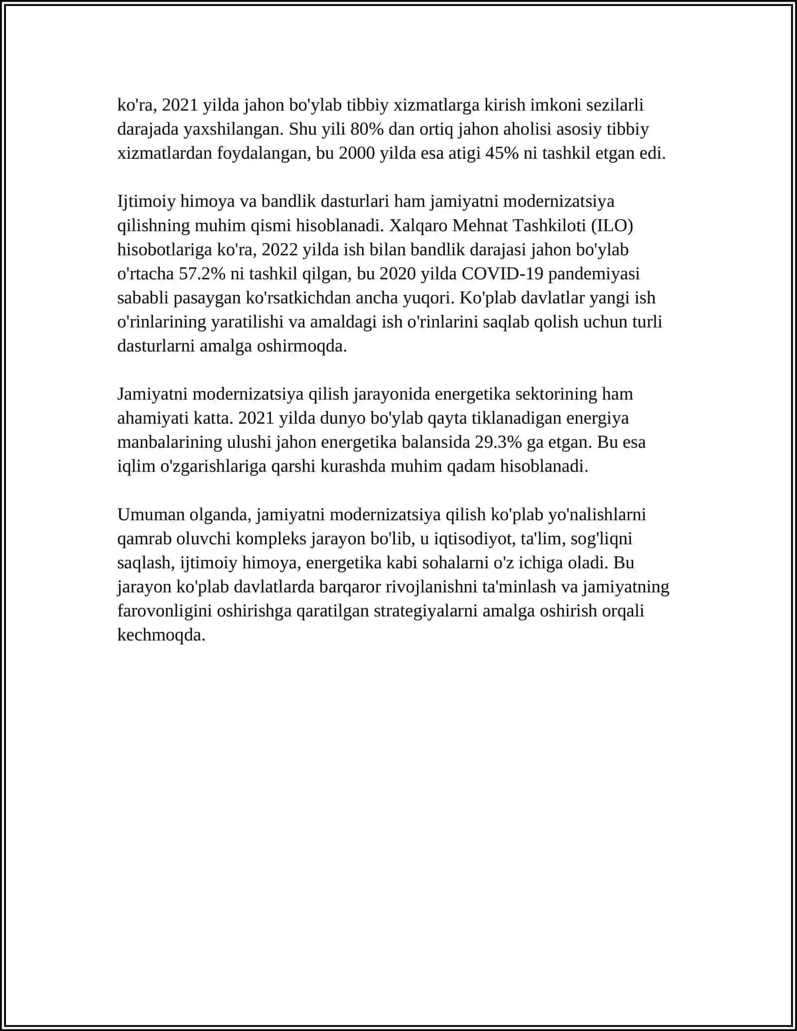 O‘ZBEKISTON RESPUBLIKASI PREZIDENTI SH.M.MIRZIYOYEVNING 2018-YIL 18-DEKABRDAGI OLIY MAJLISGA MUROJAATNOMASI 4