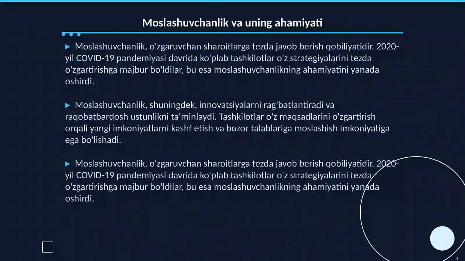 Maqsadlarni belgilashda moslashuvchanlik 4