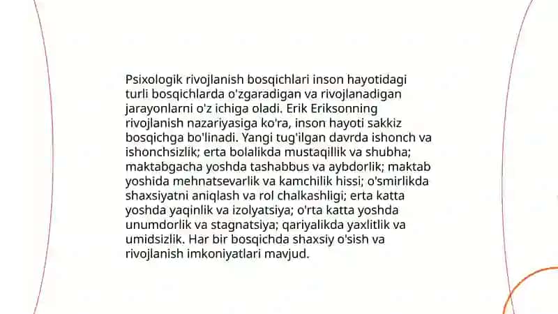 Insonning yosh rivojlanishi davrilashtirishga akmalogik yondashuv 4