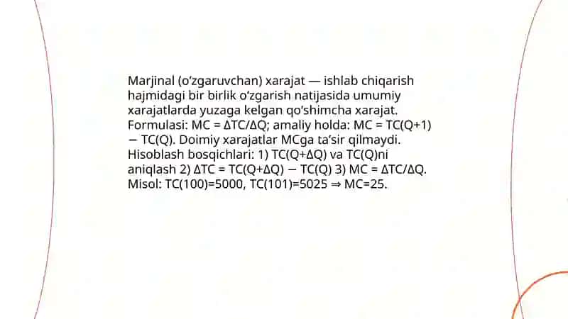 Xarajatlarni hisoblash usullari 4