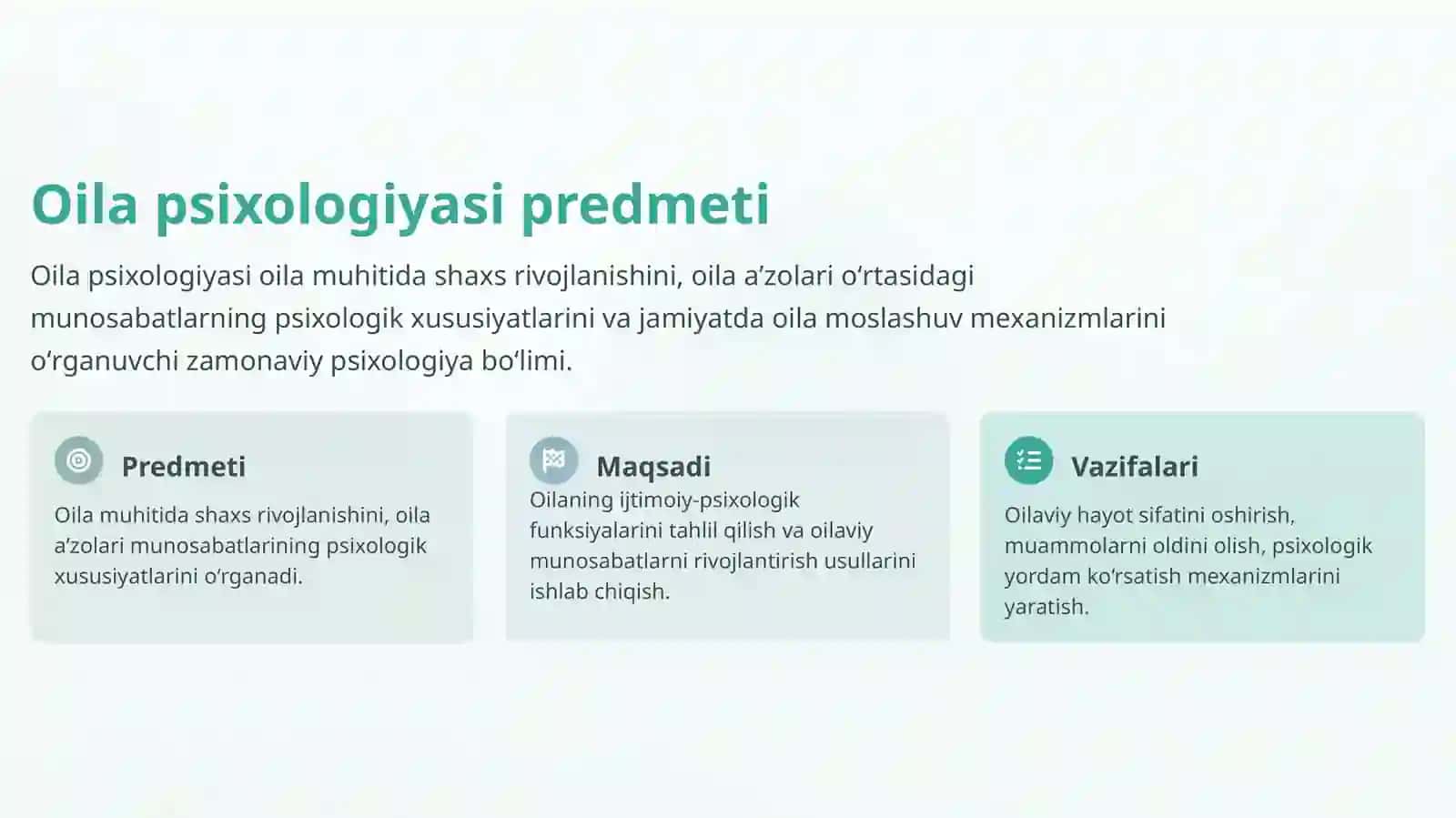 Oila psixologiyasi predmeti 4