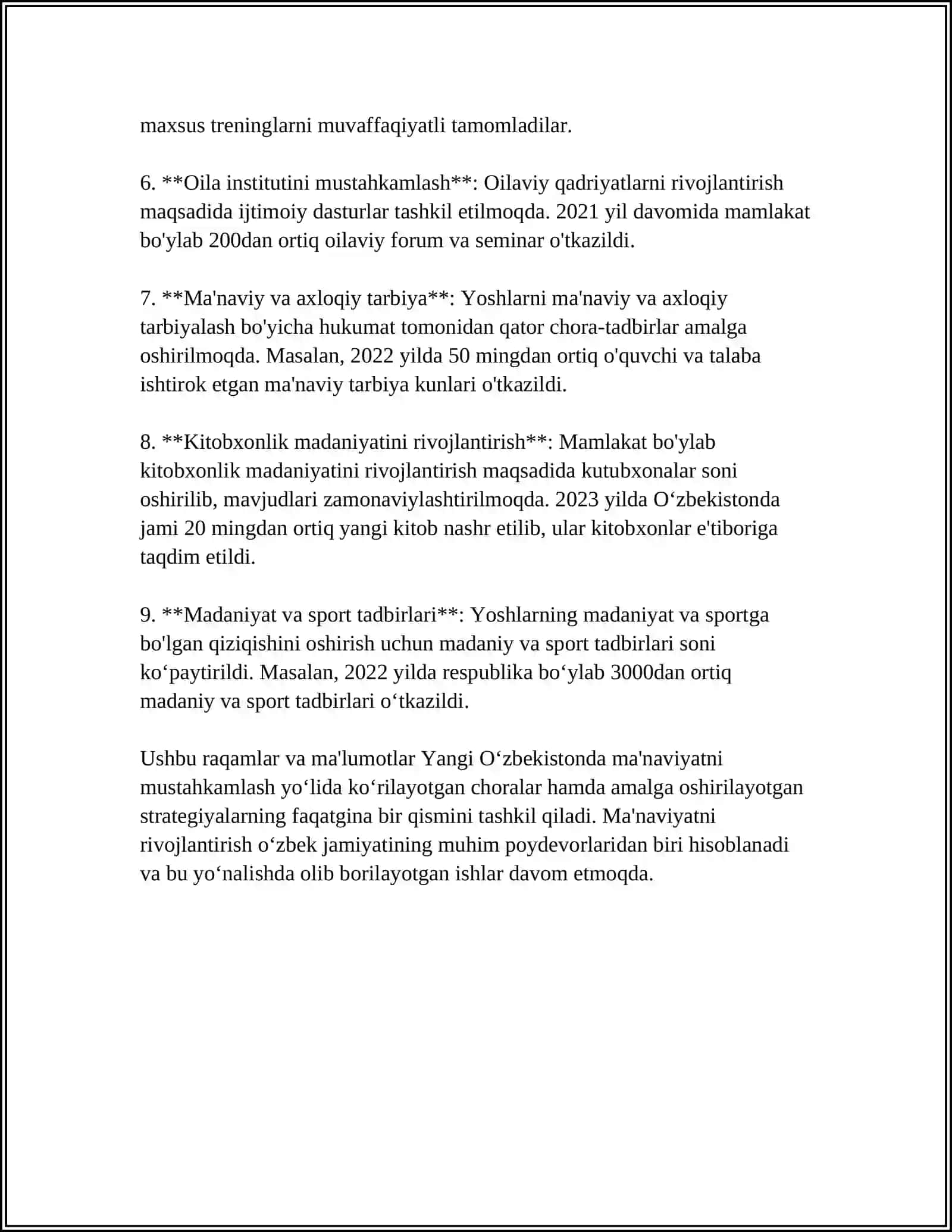 Yangi Oʻzbekistonda ma'naviyatni rivojlantirish strategiyalari 4