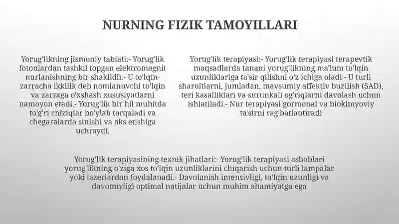 Nur Terapiyasi Fizik Va Texnik Asoslari 4